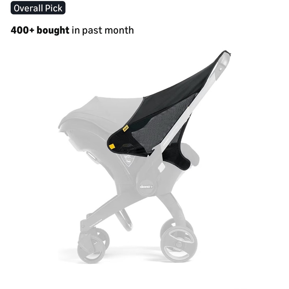 Stroller Sunshade Canopy for Kids - Black
